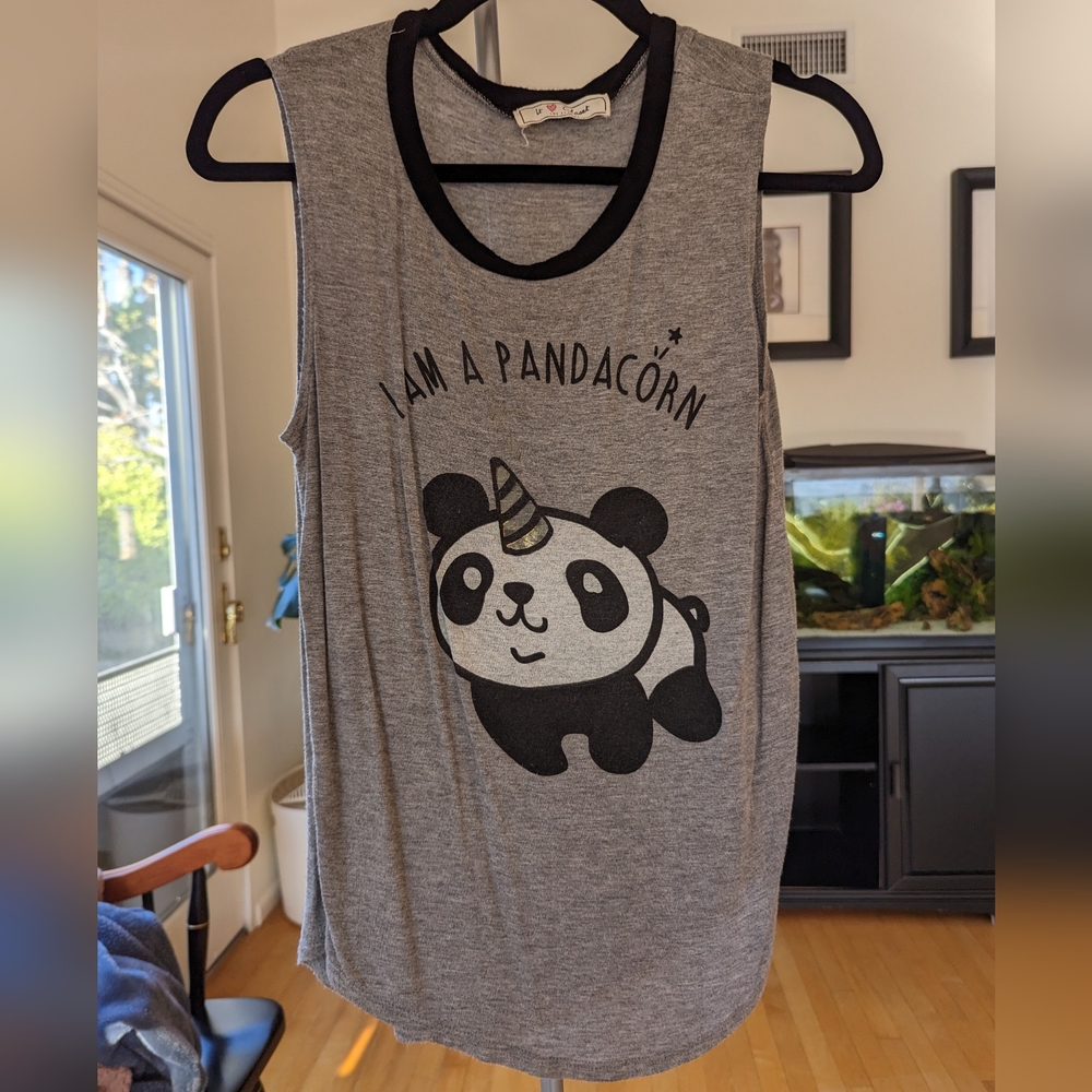 Fun graphic tank top - Pandacorn